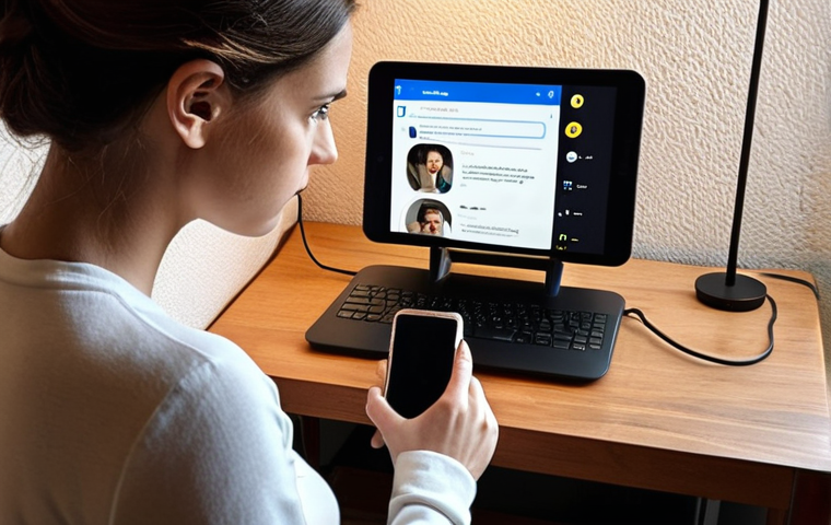 **
"Person looking concerned at their phone while a digital assistant icon hovers nearby. Emphasis on data privacy concerns, maybe a subtle background with code or data streams. The setting should imply modern life, possibly a cozy Italian home interior with a laptop in view."
**